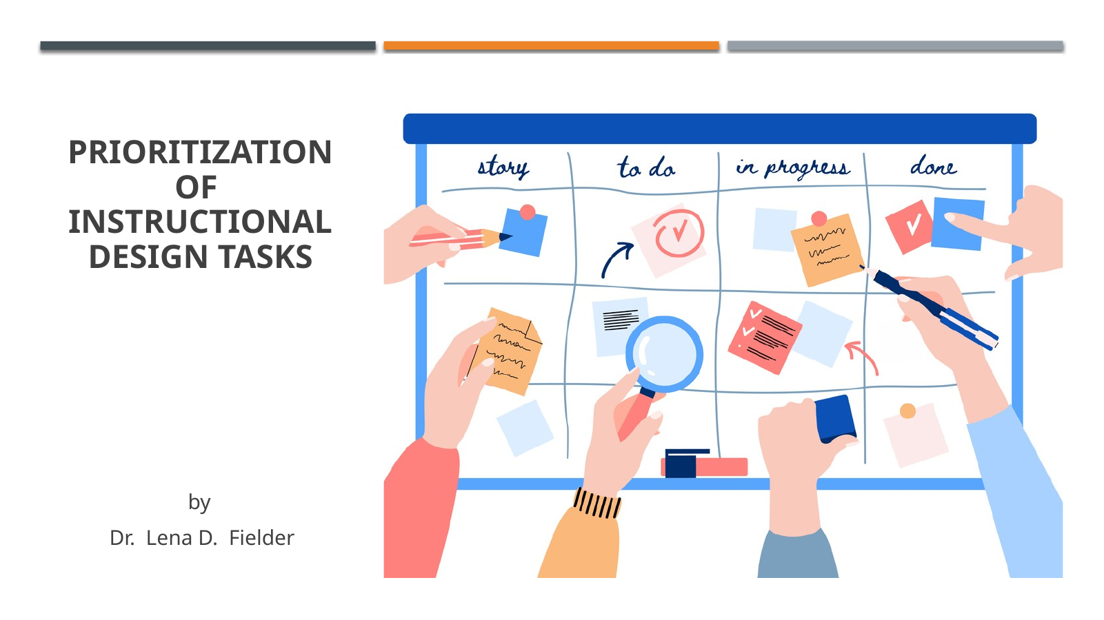 Title screen of the Prioritization of Instructional Design Tasks course